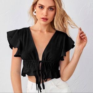 NEW Black Tie Top